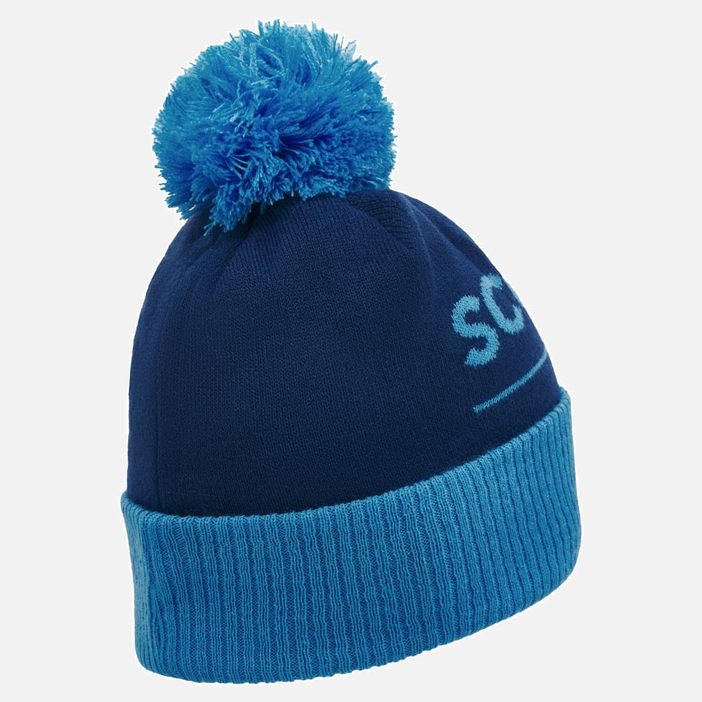 Schottland Rugby 2024/25 Blaue Schottland Pom Pom Beanie