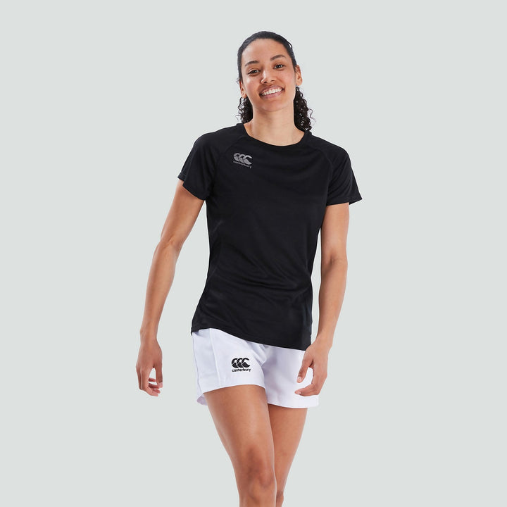 Damen Vapodri Super Light Tee Schwarz/Grau