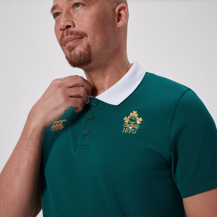 Canterbury Herren Rugby Irland 150. Jubiläums-Poloshirt Grün