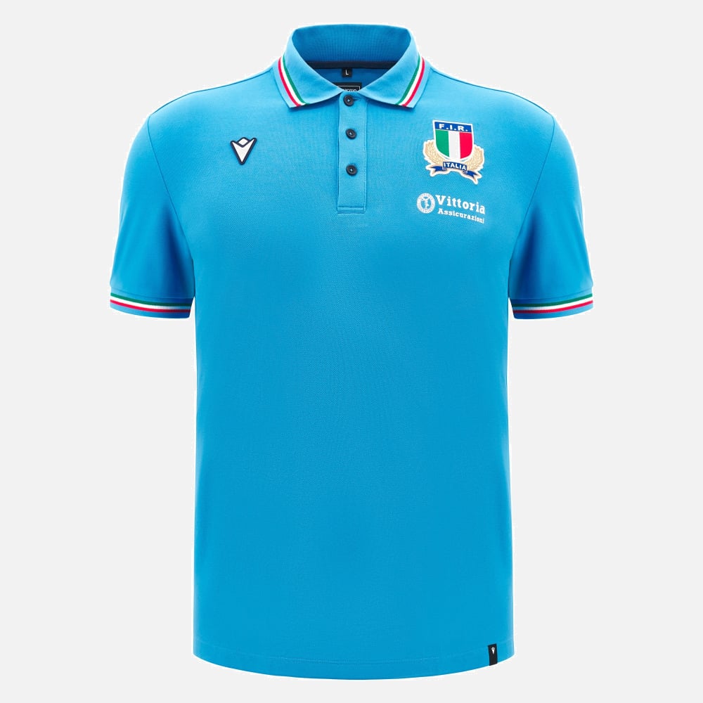 Italien Rugby Travel Poloshirt Herren
