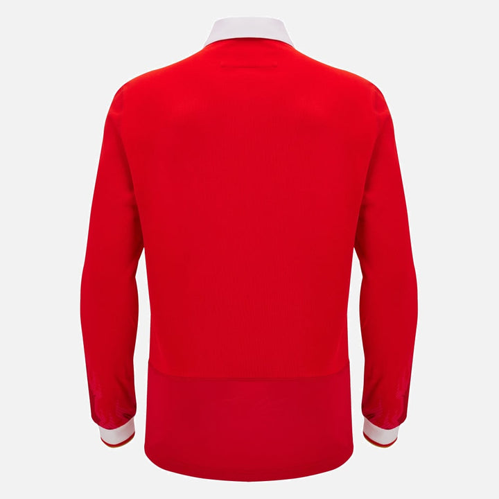 Wales Rugby Langarm Baumwoll-Heimshirt Herren