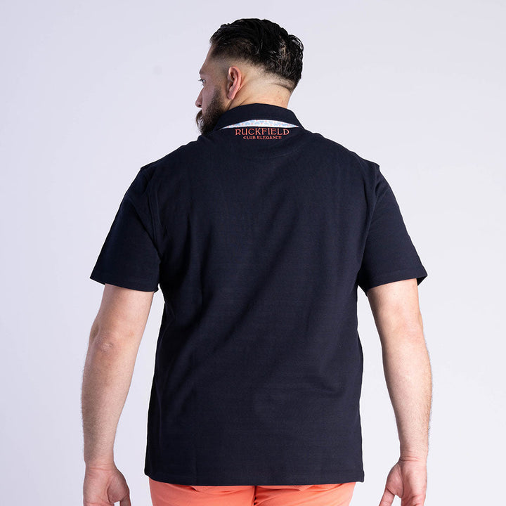 Ruckfield Elegance Navy Polo mit Kurzarm