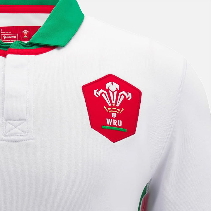 Wales Rugby Langarm Baumwoll-Auswärtstrikot Herren