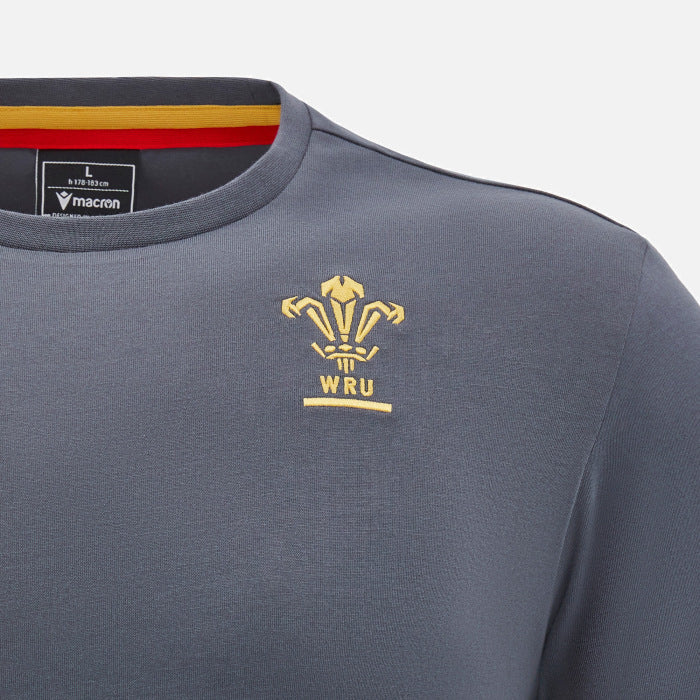 Wales Rugby Travel T-Shirt Anthrazit Herren