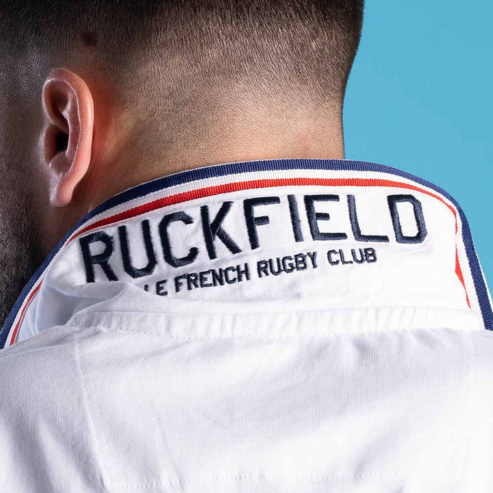 Ruckfield French Rugby Club Weiße Polo mit Kurzen Ärmeln