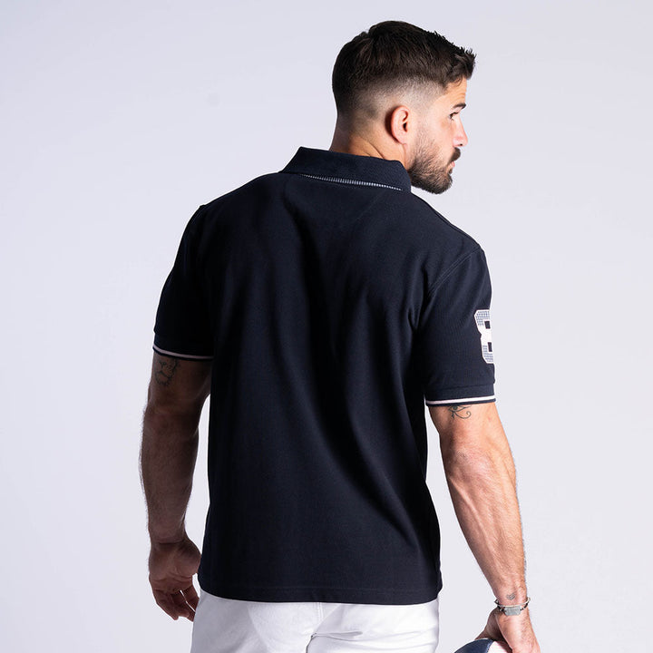 Ruckfield Members Rugby Club House Navy Polo mit Kurzen Ärmeln