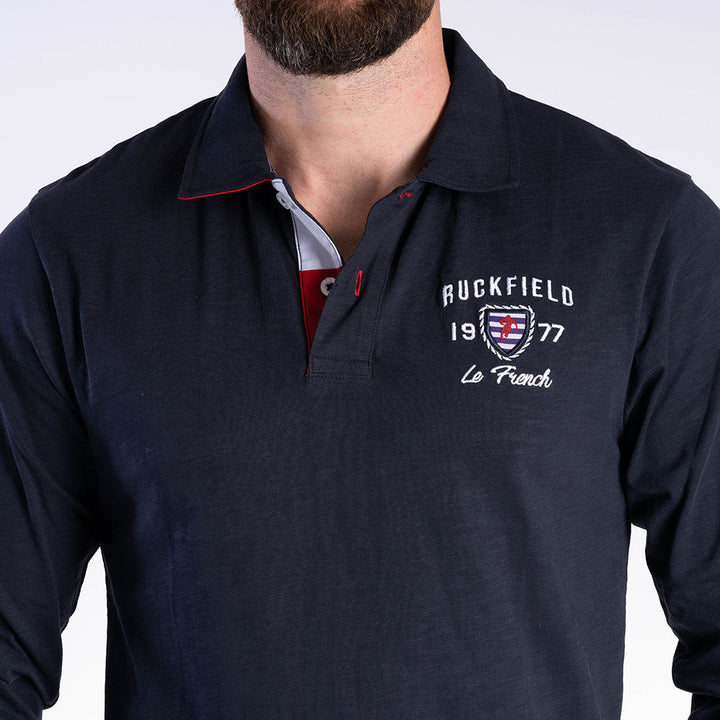 Ruckfield French Rugby Club Navy Langærmet Polo