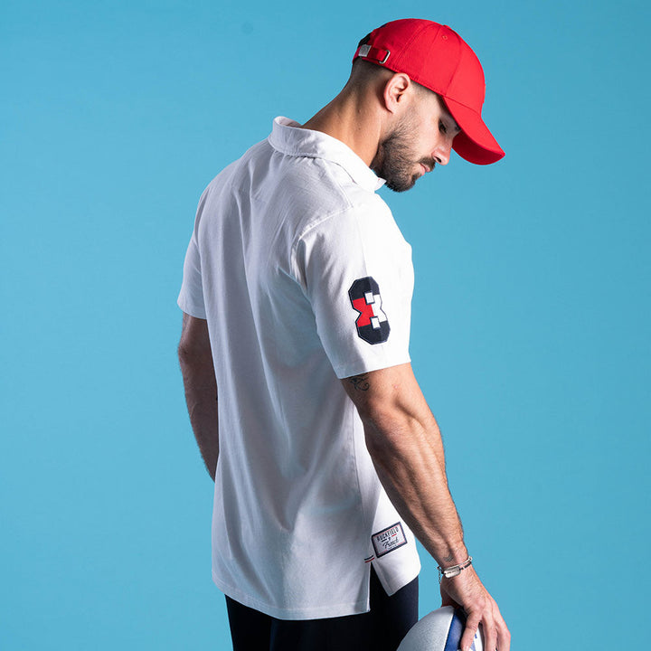 Ruckfield French Rugby Club Weiße Polo mit Kurzen Ärmeln