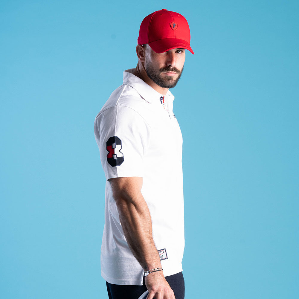 Ruckfield French Rugby Club Weiße Polo mit Kurzen Ärmeln