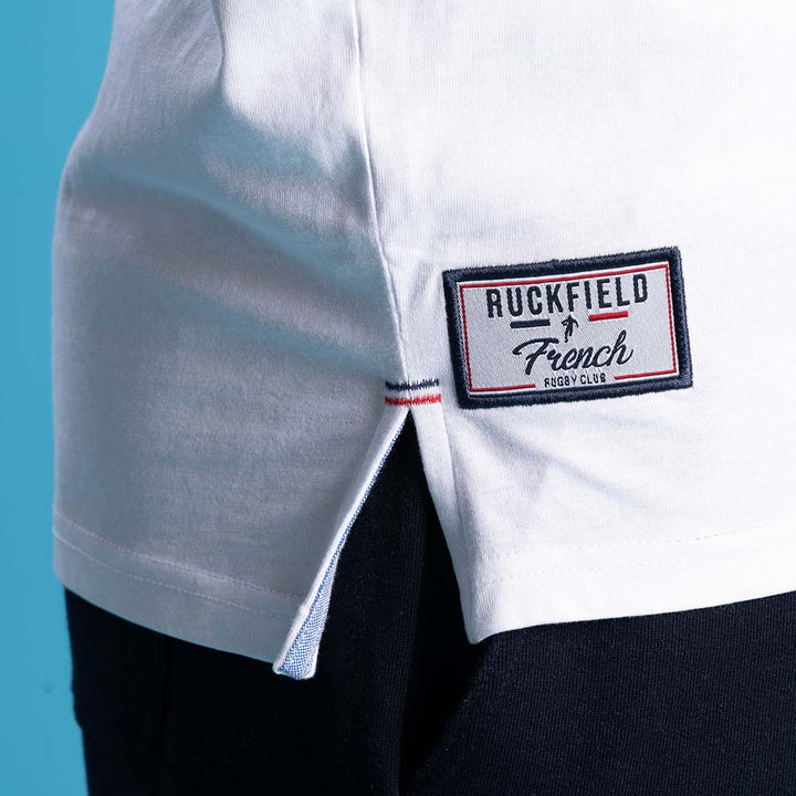 Ruckfield French Rugby Club Weiße Polo mit Kurzen Ärmeln