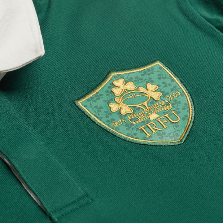 Rugby Irland 150. Jubiläums-Heimtrikot Kurzarm Herren Grün