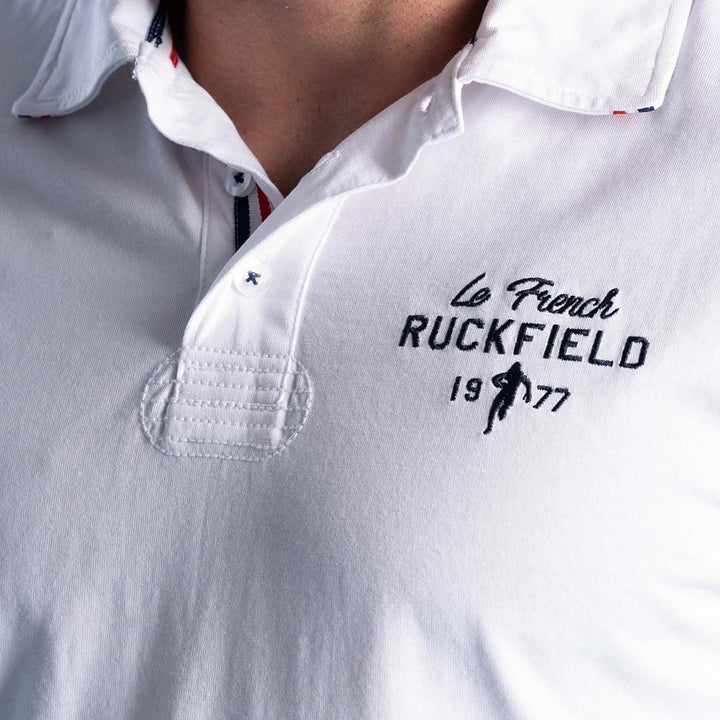 Ruckfield French Rugby Club Weiße Polo mit Kurzen Ärmeln