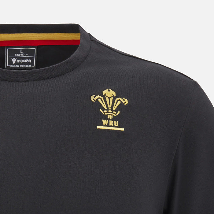 Wales Rugby Travel T-Shirt Schwarz Herren