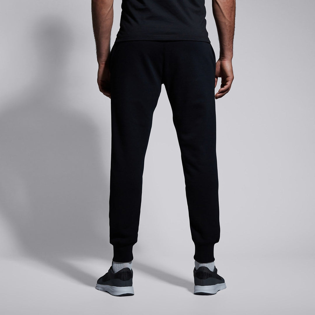 Tapered Fleece Cuffpant Schwarz