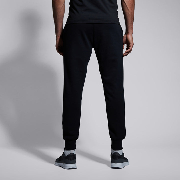 Tapered Fleece Cuffpant Schwarz